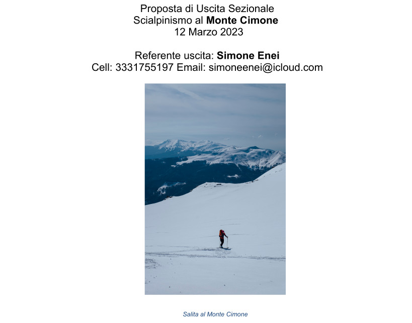 Uscita Monte Cimone 2023