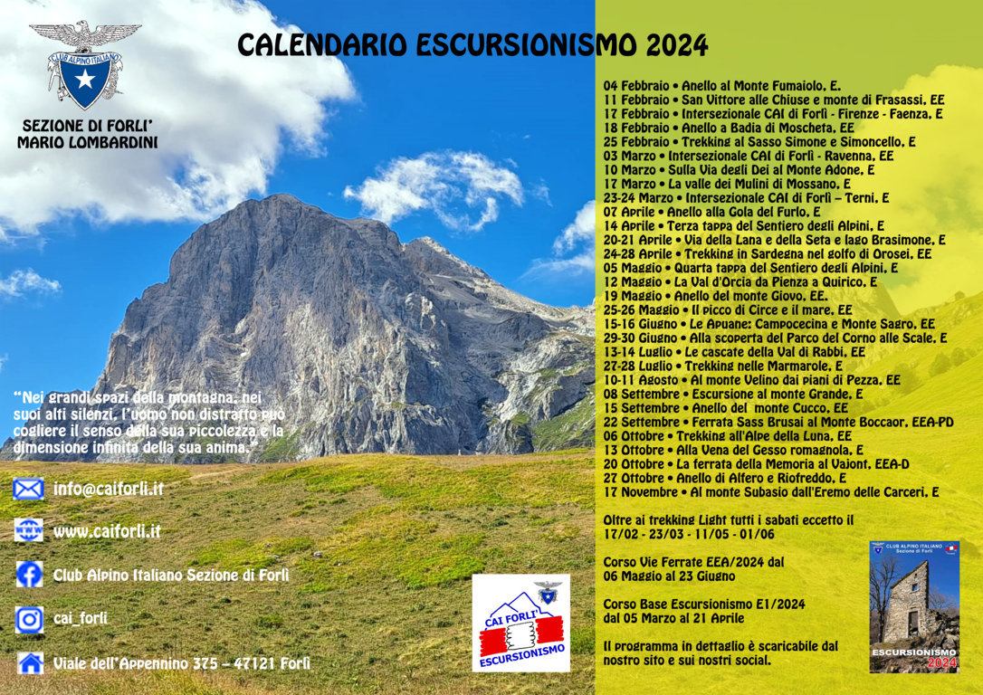 Cai Forlì Locandina Social 2024